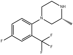 1-(4-플루오로-2-(트리플루오로메틸)페닐)-3-메틸피페라진 구조식 이미지