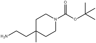 tert-butyl 4-(2-aminoethyl)-4-methylpiperidine-1-carboxylate 구조식 이미지