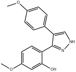 5-methoxy-2-(4-(4-methoxyphenyl)-1H-pyrazol-3-yl)phenol 구조식 이미지