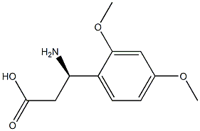 (3R)-3-아미노-3-(2,4-다이메톡시페닐)프로판산 구조식 이미지