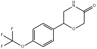 6-[4-(trifluoromethoxy)phenyl]-3-morpholinone Structure