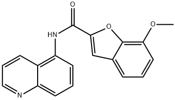 7-메톡시-N-(퀴놀린-5-일)-1-벤조푸란-2-카르복사미드 구조식 이미지