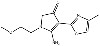 5-Amino-1-(2-methoxy-ethyl)-4-(4-methyl-thiazol-2-yl)-1,2-dihydro-pyrrol-3-one Structure