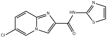 6-chloro-N-2-thiazolyl-Imidazo[1,2-a]pyridine-2-carboxamide Structure