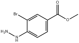 3-Bromo-4-hydrazino-benzoic acid methyl ester Structure