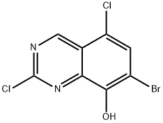 8-Quinazolinol, 7-bromo-2,5-dichloro- Structure