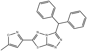 3-(diphenylmethyl)-6-(5-methyl-1,2-oxazol-3-yl)[1,2,4]triazolo[3,4-b][1,3,4]thiadiazole Structure