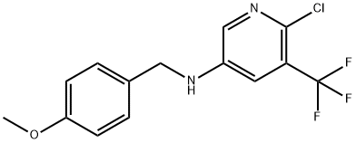 6-Chloro-N-(4-methoxybenzyl)-5-(trifluoromethyl)pyridin-3-amine 구조식 이미지