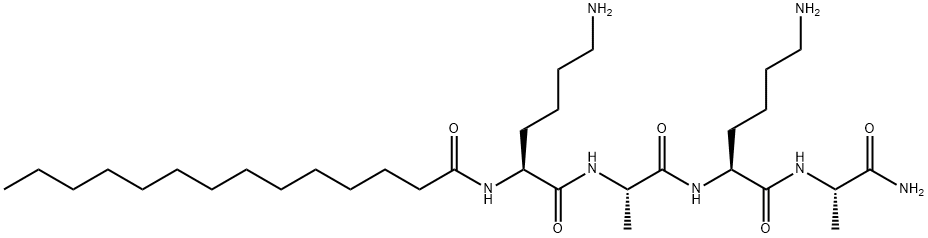 N2-(1-Oxotetradecyl)-L-lysyl-L-alanyl-L-lysyl-L-alaninamide Structure