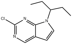 2-Chloro-7-(pentan-3-yl)-7H-pyrrolo[2,3-d]pyrimidine Structure