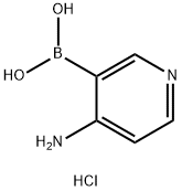 4-aminopyridin-3-ylboronic acid hydrochloride Structure