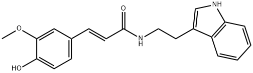 (E)-N-[2-(3-Indolyl)ethyl]-3-(4-hydroxy-3-methoxyphenyl)acrylamide Structure