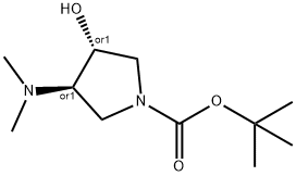 trans-3-dimethylamino-4-hydroxy-1-Boc-Pyrrolidine Structure