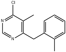 4-chloro-5-methyl-6-(2-methylbenzyl)pyrimidine Structure