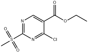 4-Chloro-2-methanesulfinyl-pyrimidine-5-carboxylic acid ethyl ester 구조식 이미지