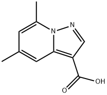 5,7-디메틸피라졸로[1,5-a]피리딘-3-카르복실산 구조식 이미지