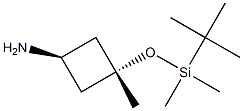 cis-3-(tert-Butyldimethylsilyloxy)-3-methylcyclobutanamine Structure