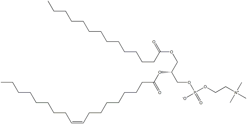 1-myristoyl-2-oleoyl -sn-glycero-3-phosphocholine Structure