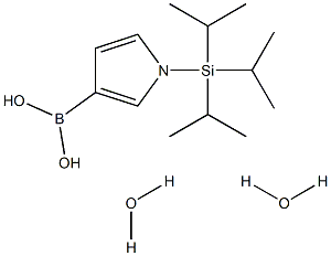 {1-[tris(propan-2-yl)silyl]-1H-pyrrol-3-yl}boronic acid dihydrate Structure