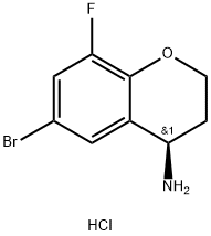 (4R)-6-BROMO-8-FLUOROCHROMANE-4-YLAMINE-HCL Structure