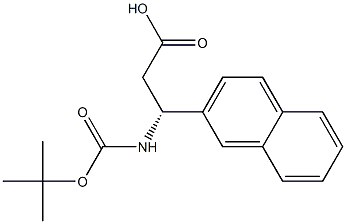 (R)-3-(tert-butoxycarbonylamino)-3-(naphthalen-2-yl)propanoic acid Structure