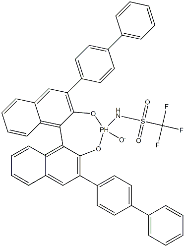 N-[(11bS)-2,6-bis([1,1'-biphenyl]-4-yl)-4-oxidodinaphtho[2,1-d:1',2'-f][1,3,2]dioxaphosphepin-4-yl]-1,1,1-trifluoro-Methanesulfonamide Structure