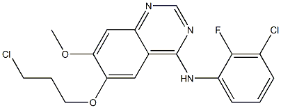 N-(3-Chloro-2-fluorophenyl)-6-(3-chloropropoxy)-7-methoxyquinazolin-4-amine 구조식 이미지