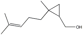 (2-methyl-2-(4-methylpent-3-enyl)cyclopropyl)methanol 구조식 이미지