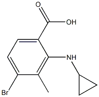 4-bromo-2-(cyclopropylamino)-3-methylbenzoicacid Structure