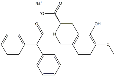 sodium(S)-2-(2,2-diphenylacetyl)-5-hydroxy-6-methoxy-1,2,3,4-tetrahydroisoquinoline-3-carboxylate Structure