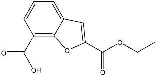 2-(ethoxycarbonyl)benzofuran-7-carboxylic acid Structure