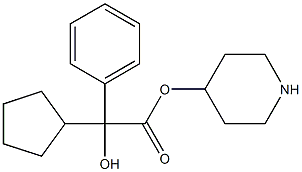 piperidin-4-yl 2-cyclopentyl-2-hydroxy-2-phenylacetate 구조식 이미지