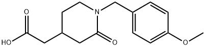 2-(1-(4-methoxybenzyl)-2-oxopiperidin-4-yl)acetic acid Structure