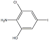 2-Amino-3-chloro-5-iodo-phenol 구조식 이미지