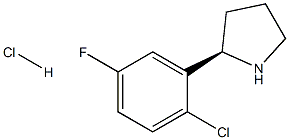 (2R)-2-(2-CHLORO-5-FLUOROPHENYL)PYRROLIDINE HYDROCHLORIDE Structure