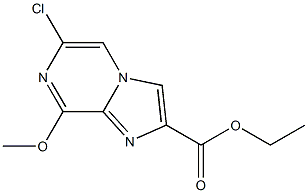 6-Chloro-8-methoxy-imidazo[1,2-a]pyrazine-2-carboxylic acid ethyl ester Structure