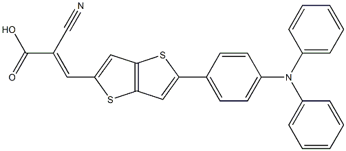 (E)-2-cyano-3-(5-(4-(diphenylamino)phenyl)thieno[3,2-b]thiophen-2-yl)acrylic acid Structure