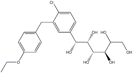 (1R,2S,3R,4R)-1-(4-Chloro-3-(4-ethoxybenzyl)phenyl)hexane-1,2,3,4,5,6-hexaol 구조식 이미지