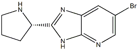 (S)-6-bromo-2-(pyrrolidin-2-yl)-3H-imidazo[4,5-b]pyridine Structure