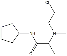 2-((2-chloroethyl)(methyl)amino)-N-cyclopentylpropanamide 구조식 이미지