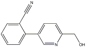 2-(6-(hydroxymethyl)pyridin-3-yl)benzonitrile 구조식 이미지