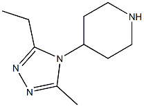 4-(3-ethyl-5-methyl-4H-1,2,4-triazol-4-yl)piperidine Structure