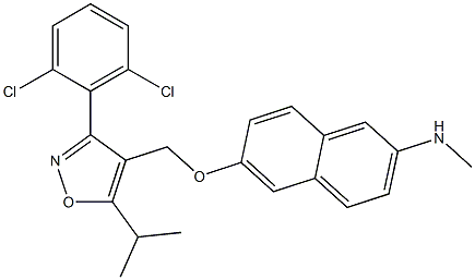 6-((3-(2,6-dichlorophenyl)-5-isopropylisoxazol-4-yl)methoxy)-N-methylnaphthalen-2-amine 구조식 이미지