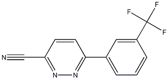 6-(3-(trifluoromethyl)phenyl)pyridazine-3-carbonitrile Structure