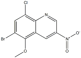6-bromo-8-chloro-5-methoxy-3-nitroquinoline Structure