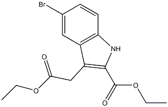 ethyl 5-bromo-3-(2-ethoxy-2-oxoethyl)-1H-indole-2-carboxylate Structure