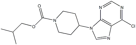 isobutyl 4-(6-chloro-9H-purin-9-yl)piperidine-1-carboxylate 구조식 이미지