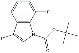 tert-butyl 7-fluoro-3-iodo-1H-indole-1-carboxylate Structure