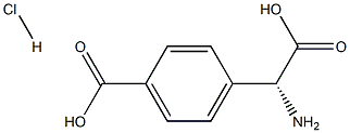 (R)-4-(amino(carboxy)methyl)benzoic acid hydrochloride 구조식 이미지