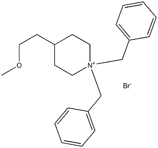 1,1-dibenzyl-4-(2-methoxyethyl)piperidinium bromide Structure